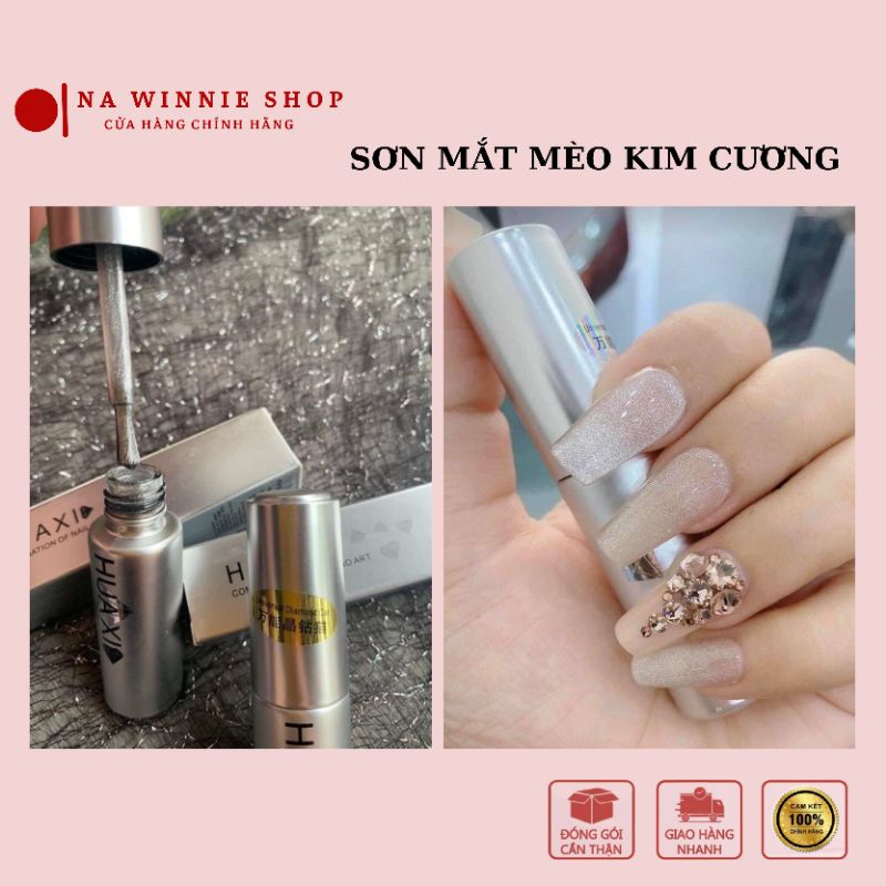Sơn mắt mèo kim cương Huaxi 9D chính hãng - sơn gel mắt mèo kim cương lấp lánh sang chảnh