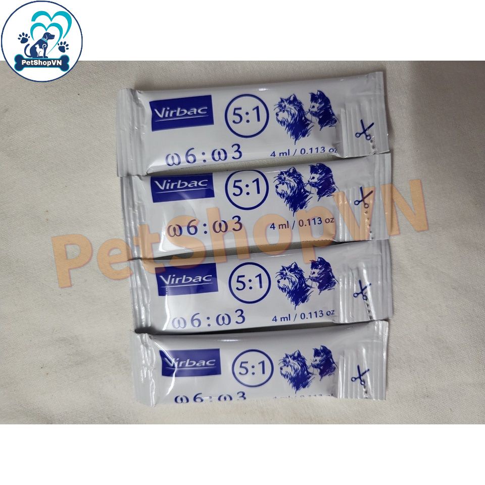 Tuýp Gel Dinh Dưỡng Mượt Lông Cho Chó Mèo VIRBAC MEGADERM 4ml - Chính Hãng - Nhập Khẩu Pháp