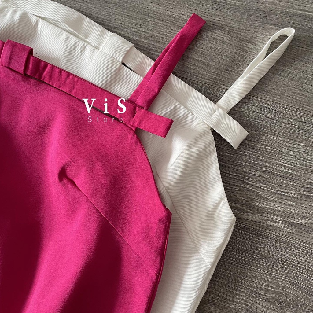 Áo croptop hai dây nữ chất linen