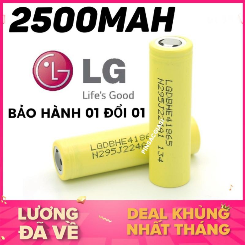 Pin 18650 LG HE4 2500MAH KOREA