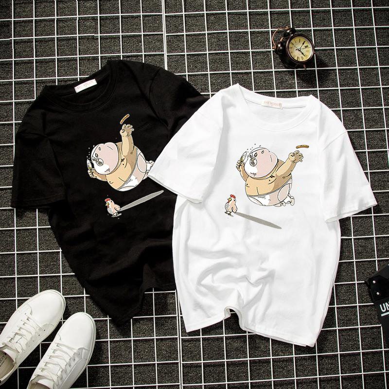 Áo thun unisex form rộng siêu anh hùng mập dễ thương Hàn Quốc vải dày mịn 2019T2064