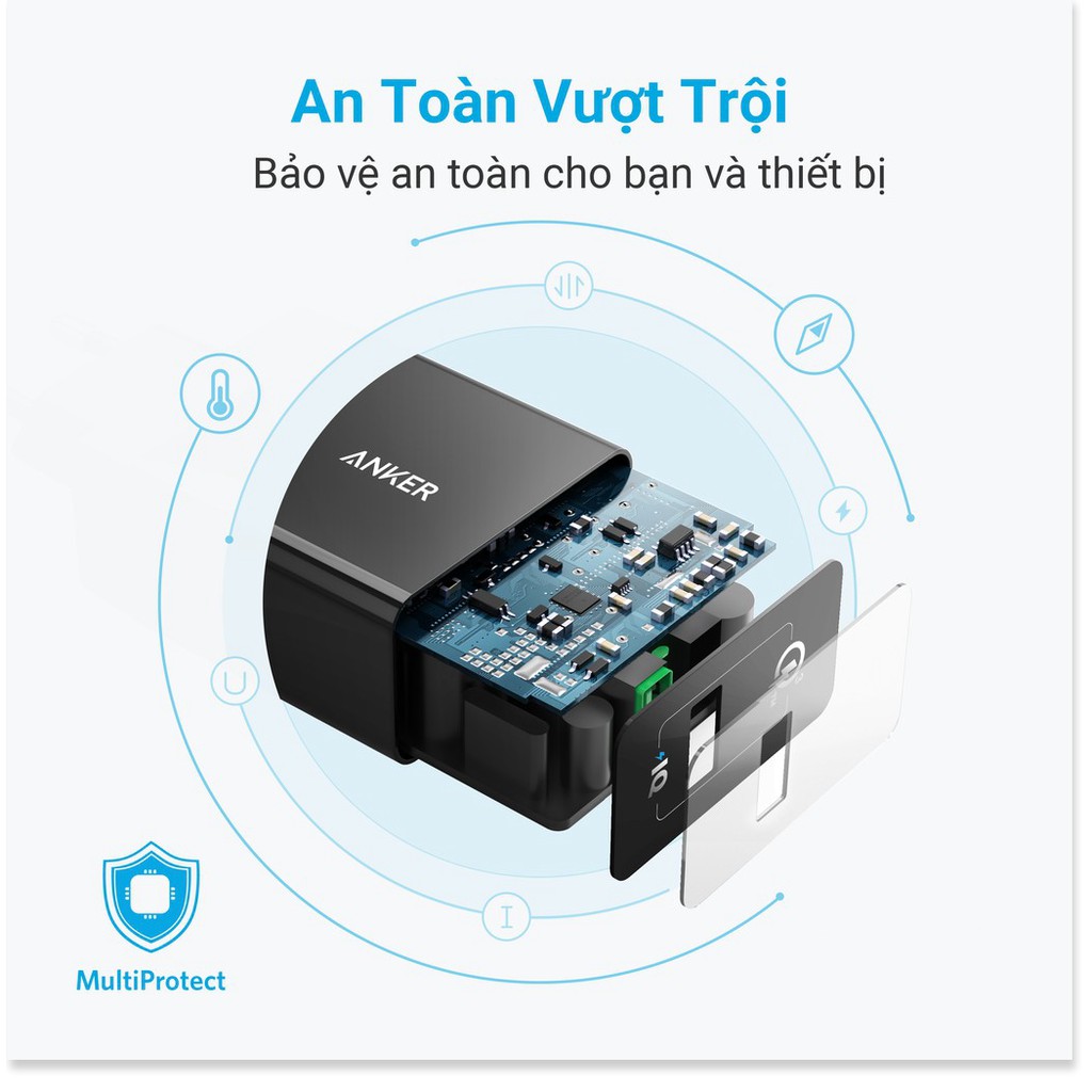 Sạc ANKER PowerPort+ 1 cổng 18w Quick Charge 3.0 - A2013