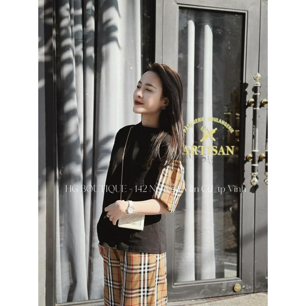 SÉT bộ đùi  áo thun nữ  tay kẻ +  quần  kẻ ống rộng hàng đủ size S,M,L;XL