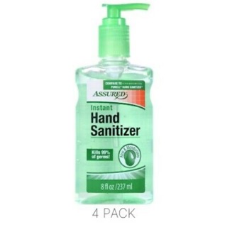Gel rửa tay khô diệt khuẩn Assured Hand Sanitizer 237ml hàng Mỹ Kills 99% of Germs