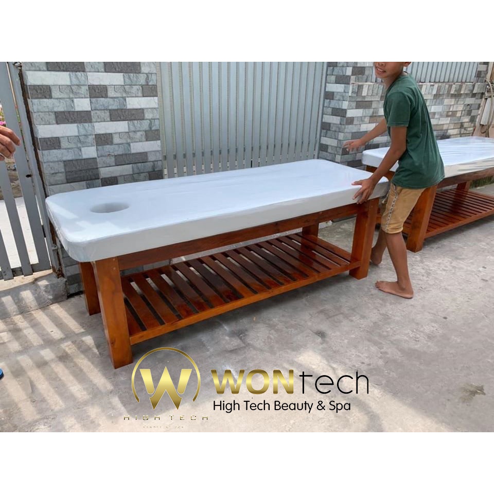 [WONTECH - NOW SHIP] Giường Massage Spa &quot;GỖ&quot; - Chân To.