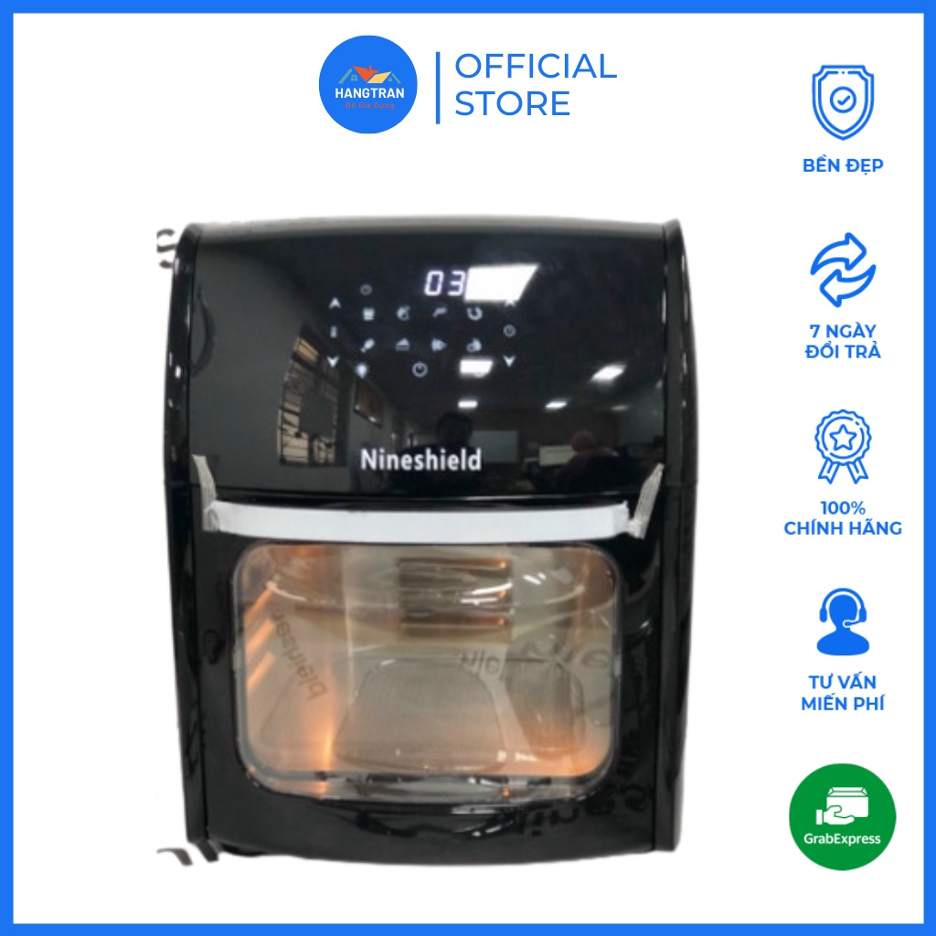 Nồi Chiên Không Dầu Sharp Q15 ĐIÊN TỬ Thái Lan, Dung tích 15L công suất 2000W To và Rộng, Mặt Kính Dễ Quan Sát