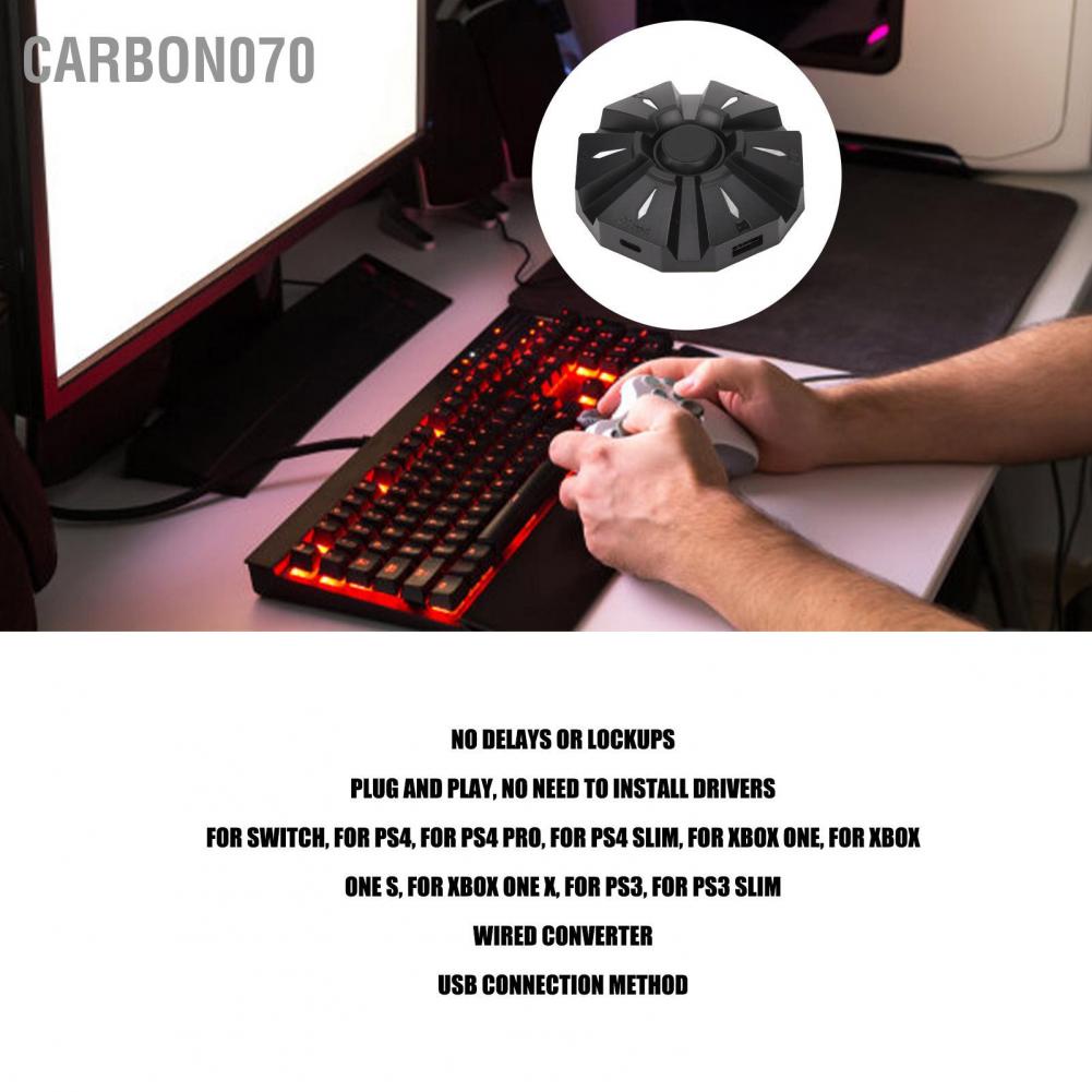 Carbon070 Bộ chuyển đổi bàn phím Chuột Plug and Play Game Console có dây Hỗ trợ cho PS3 PS4 Xbox One
