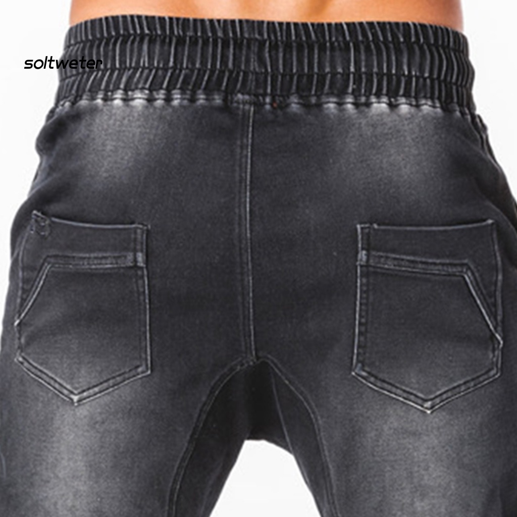 Quần Denim Lưng Thun Phối Túi Thời Trang Mùa Hè Cho Nam