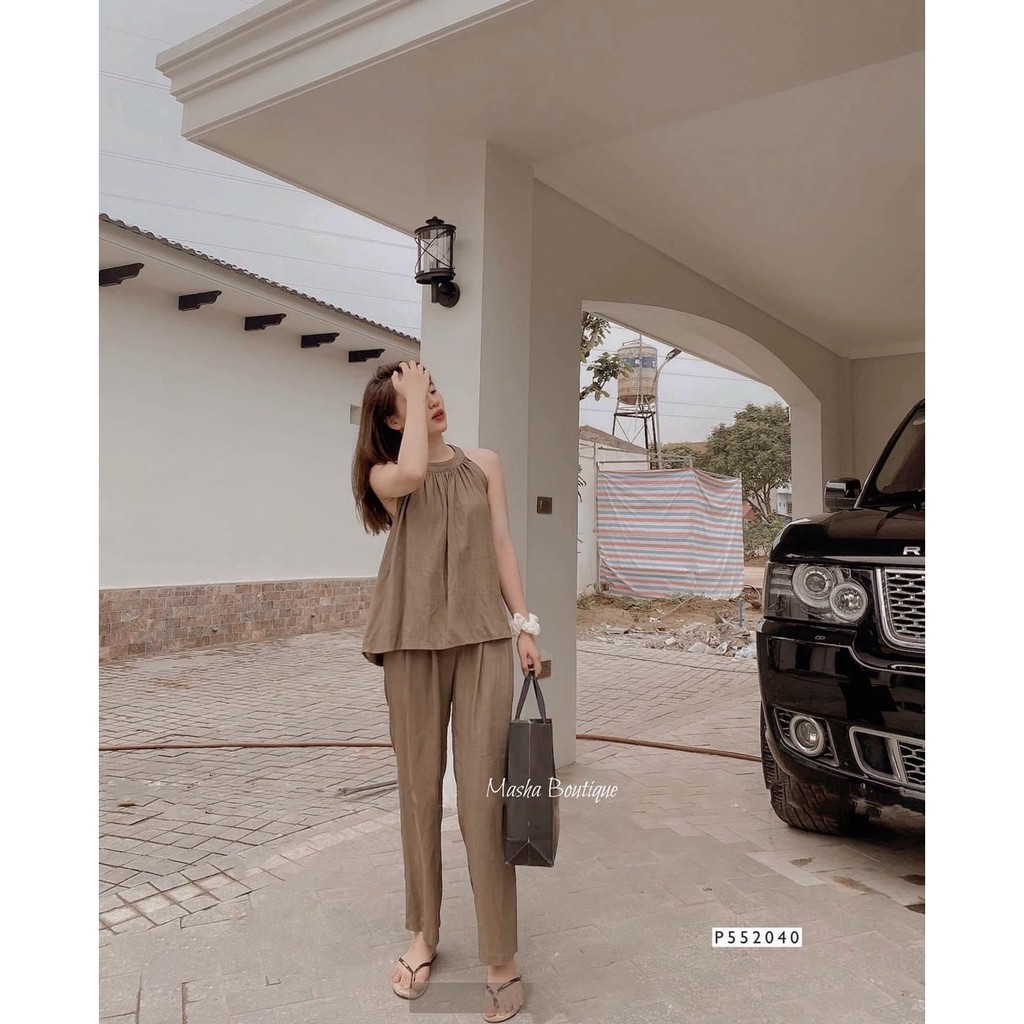 [HÀNG LOẠI 1] Áo Yếm Nơ , Set Áo Yếm Quần Suông Dài , ÁO YẾM NỮ , SÉT YẾM NỮ | BigBuy360 - bigbuy360.vn