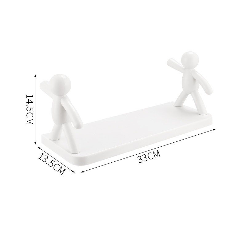 Kệ hình nhân decor nhà tắm, kệ nhựa nhà bếp dán tường siêu dính chịu lực