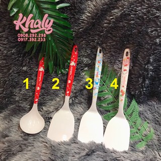 Sạn chiên xào nhựa cao cấp hình Kitty , Doremon dụng cụ nấu ăn đồ dùng nhà bếp
