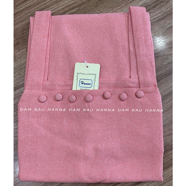 [HANNA Size 40-80kg] Đầm bầu yếm rời công sở cao cấp thoáng mát váy yếm màu đen có big size 40-80kg đầm bầu dài tới gối