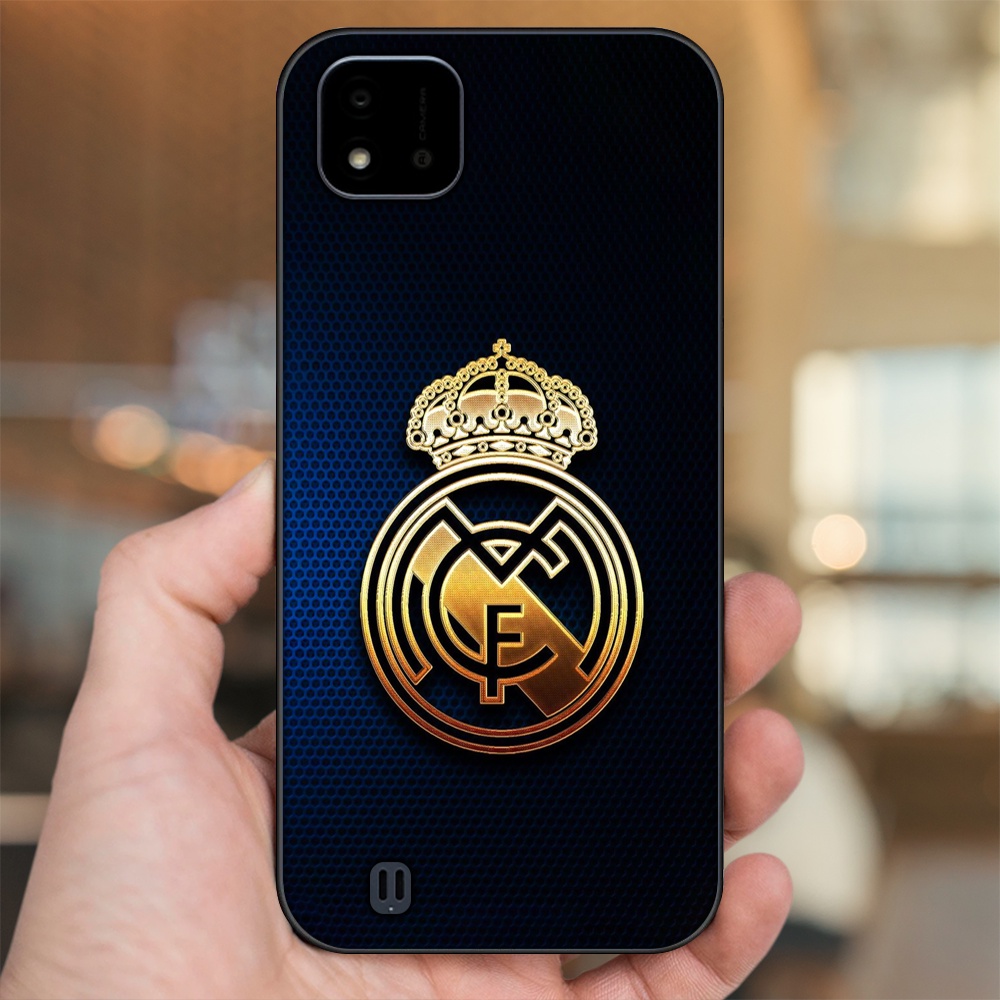 Ốp lưng Realme C11 2021, C20 viền đen in hình Real Madrid