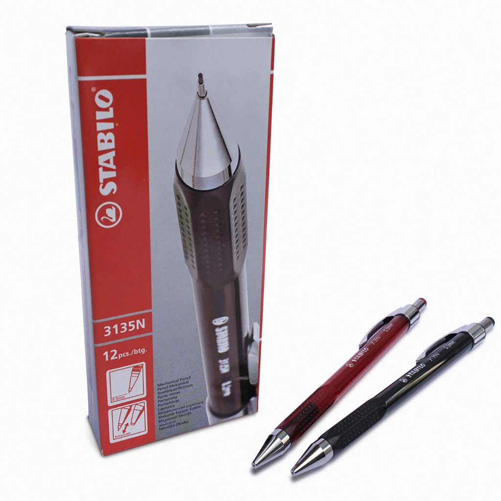 Combo bộ Hộp 12 cây bút chì bấm STABILO 3135N nét 0.5mm
