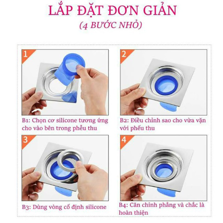 Bịt nắp Ngăn Mùi Hôi Cống Thoát Sàn Silicon Che Ống Cống Chống Hôi youngcityshop 30.000