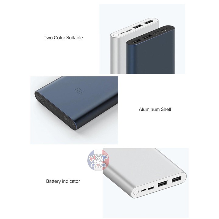 Pin sạc dự phòng Xiaomi 10000mAh Gen 3 2019 sạc nhanh 18W PLM13ZM