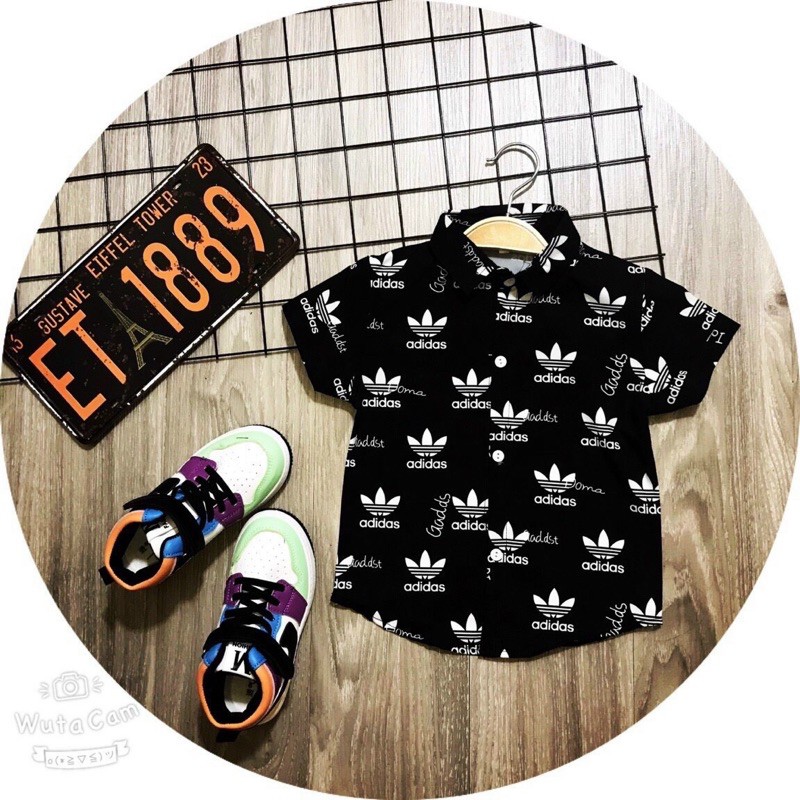 Áo sơ mi đũi lụa cho bé trai