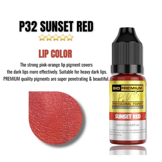 MỰC PHUN XĂM P32 SUNSET RED ( HỒNG CAM )