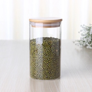 Lọ Thủy Tinh Nắp Gỗ Tre 500ml