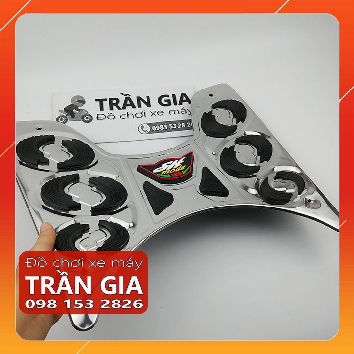 Thảm lót để chân INOX xe Sh Mode 2020-2021-2022-2023 tấm trải sàn gác chân Sh Mo sh nữ mới nhất - phụ kiện trang trí