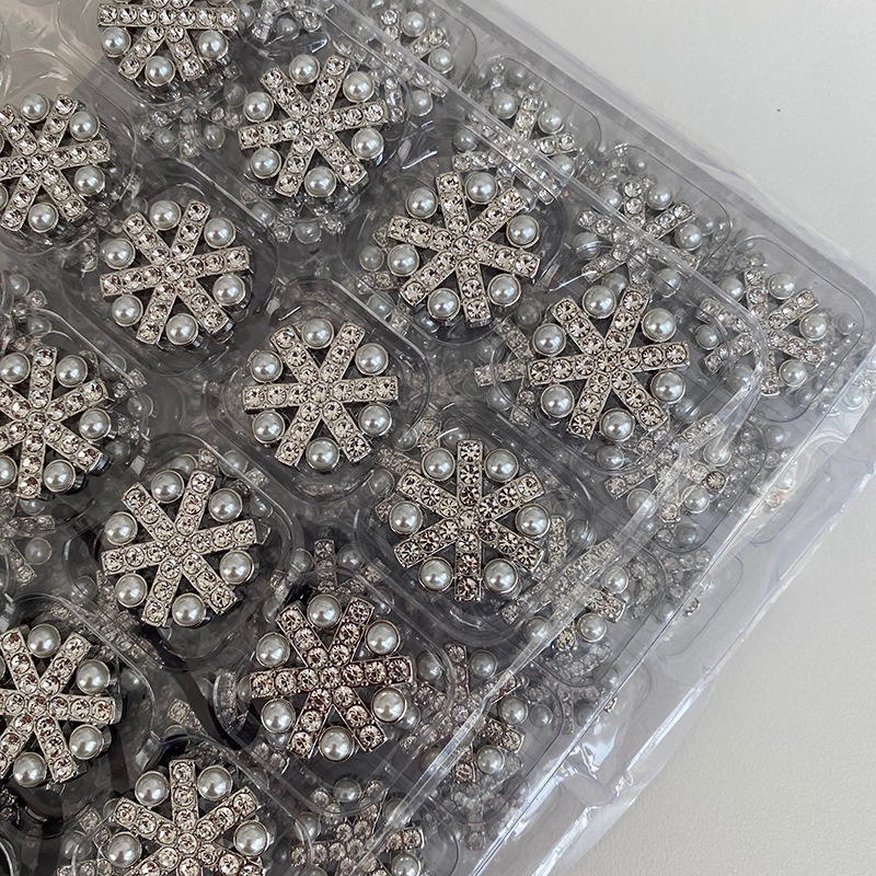 Set 10 Nút Áo Đính Ngọc Trai Sang Trọng Cho Nữ