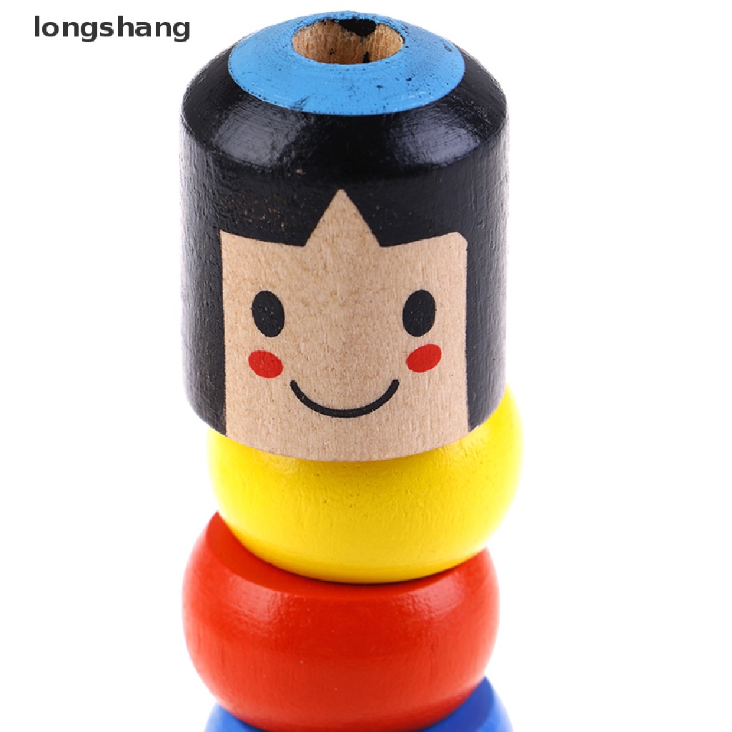 【long】 1set Immortal Daruma Unbreakable Wooden Man Magic Toy Fun Toy Accessory .