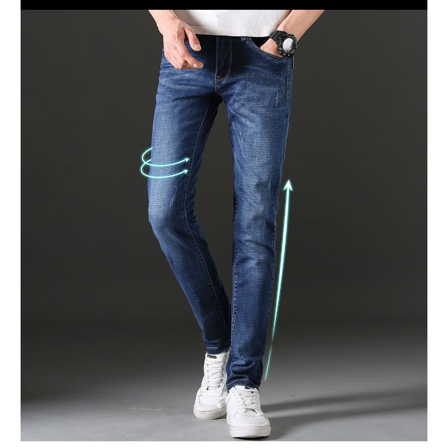 Quần Jean Nam Ooki Dáng Côn Quần Bò Nam ống Côn Co Giãn Cào Rách 3 Màu [45-75KG]