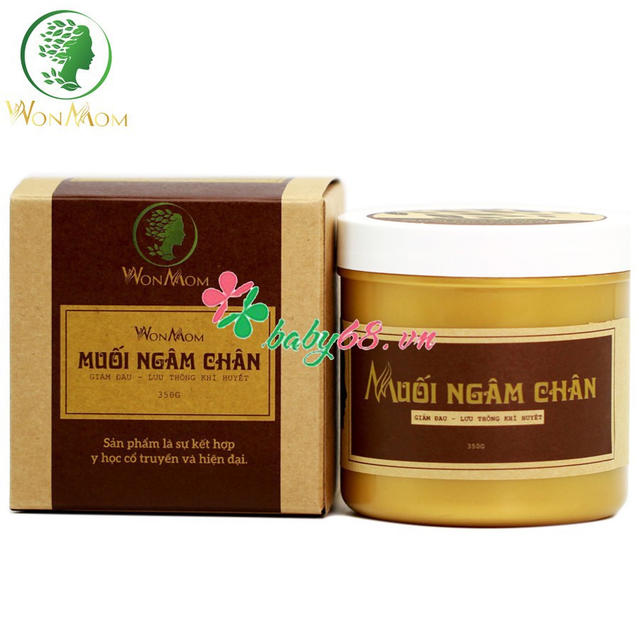 Muối Ngâm Chân Thảo Dược Giảm Đau Nhức, An Thần Dễ Ngủ Wonmom 350g