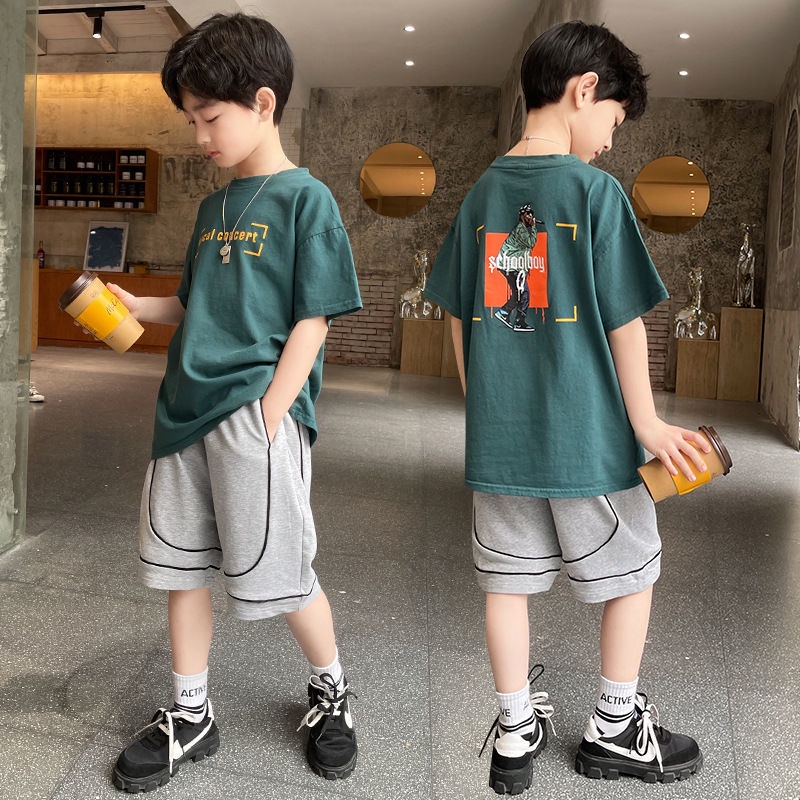 Áo Thun Cotton Tay Ngắn Mùa Hè Phong Cách Hàn Quốc Mới Cho Bé Trai