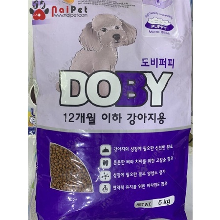 Thức Ăn Hạt Cho Chó Con Doby Pupyy Hàn Quốc Túi 5kg