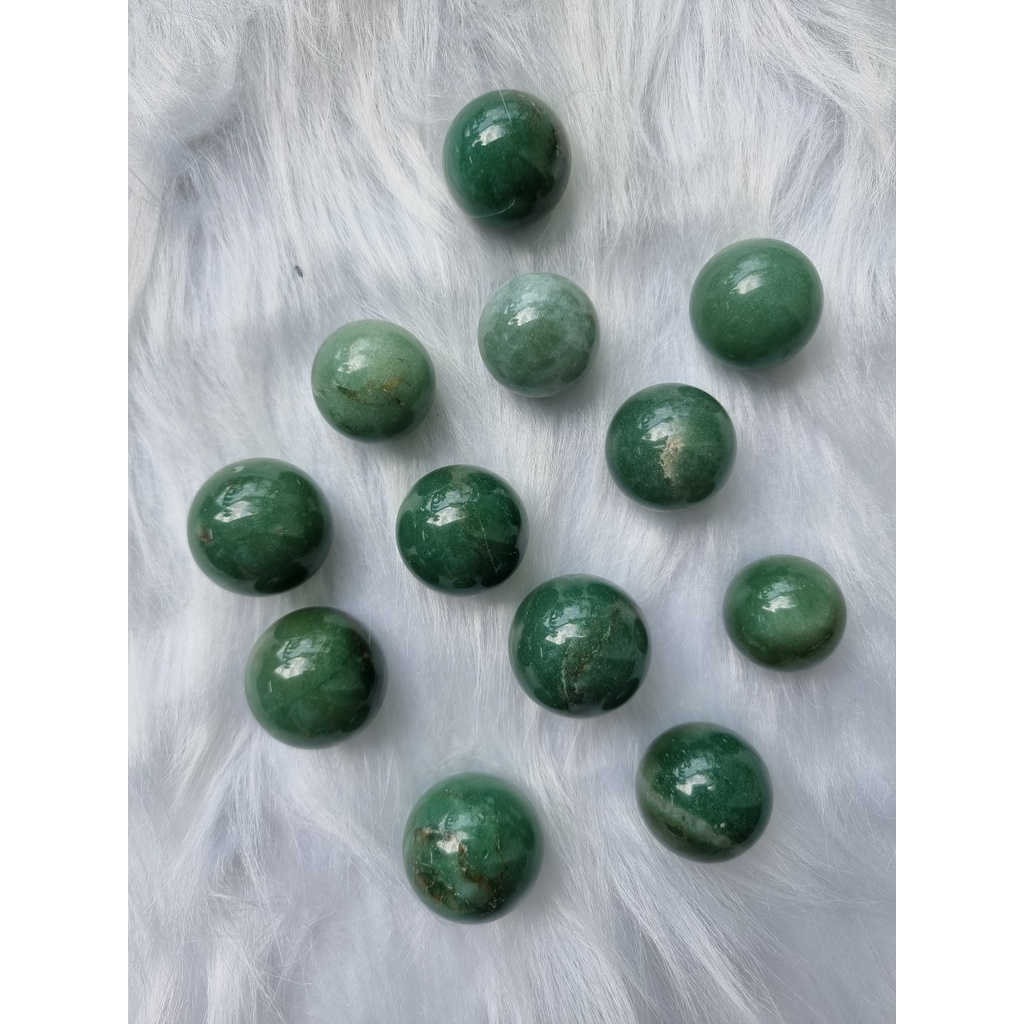 Cầu đá Green Aventurine mini làm Grid, thanh tẩy Tarot, Reiki, thiền định, phong thủy