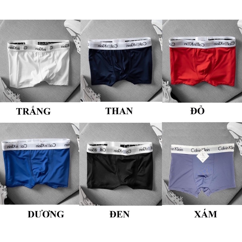 COMBO 4 quần lót nam ck co dãn cực thoải mái dành cho nam, sịp đùi nam thun lạnh có che tên