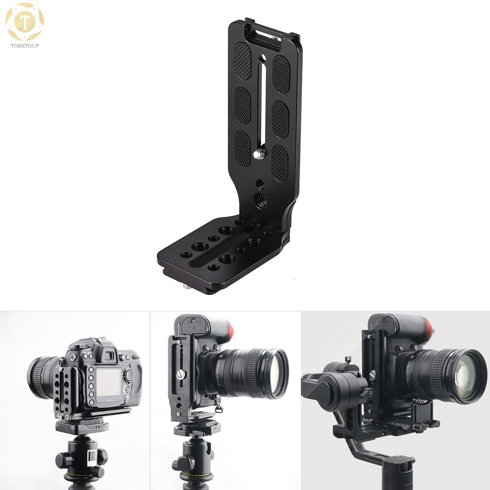 Shipped within 12 hours】 L Shape QR Quick Release Plate Vertical Shooting Bracket Aluminum Alloy with 1/4 Inch Screw for Canon Nikon Sony DSLR Camera for Zhiyun Crane 2/3 Moza AIR Feiyu A2000 AK2000 AK4000 Quick Release Plate [TO]