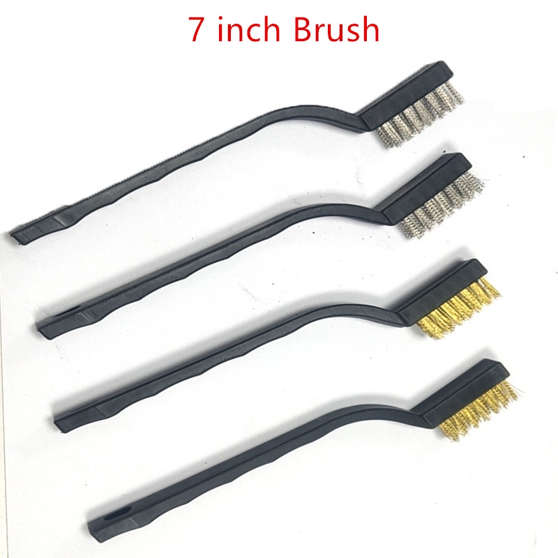 Chổi Sợi Đồng Thau Mini 170mm Loại Bỏ Vết Gỉ Sét Tiện Dụng