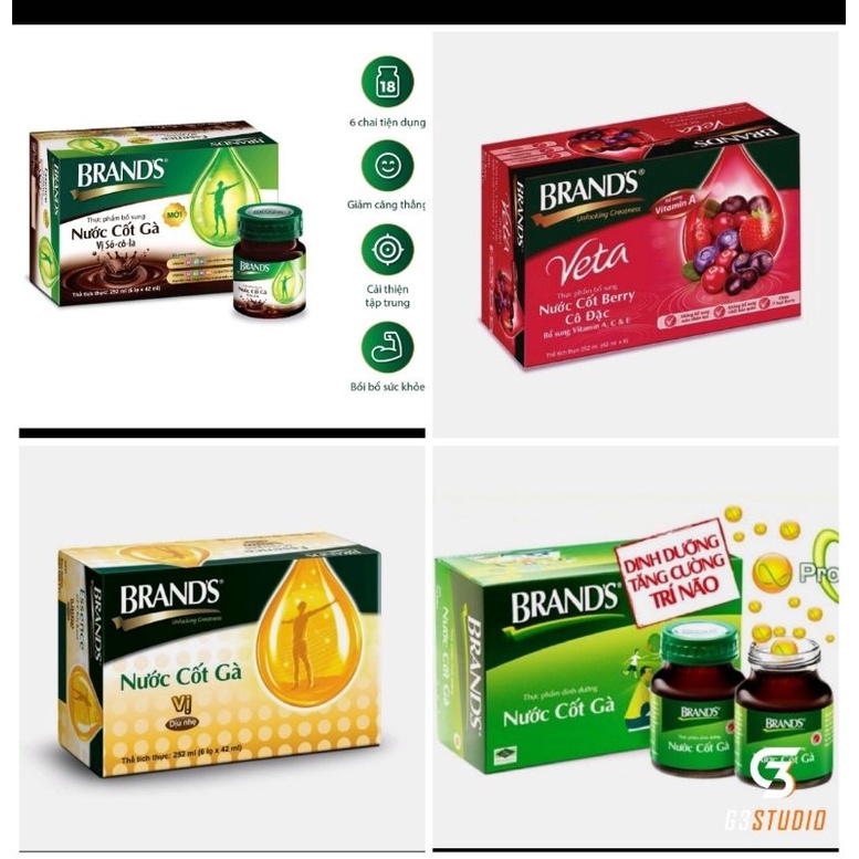 giá lẻ 1 hủ Nước cốt gà brand nguyên chất, vị dịu nhẹ , vị socola choco chocolate và nước cốt đẹp da berry