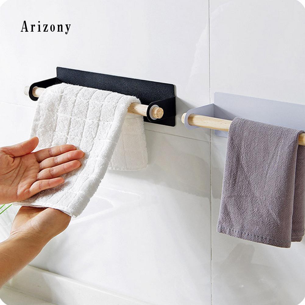 ✮Giá Sắt Treo Khăn Gắn Tường Tự Dính Tiện Dụng Cho Nhà Bếp / Phòng Tắm