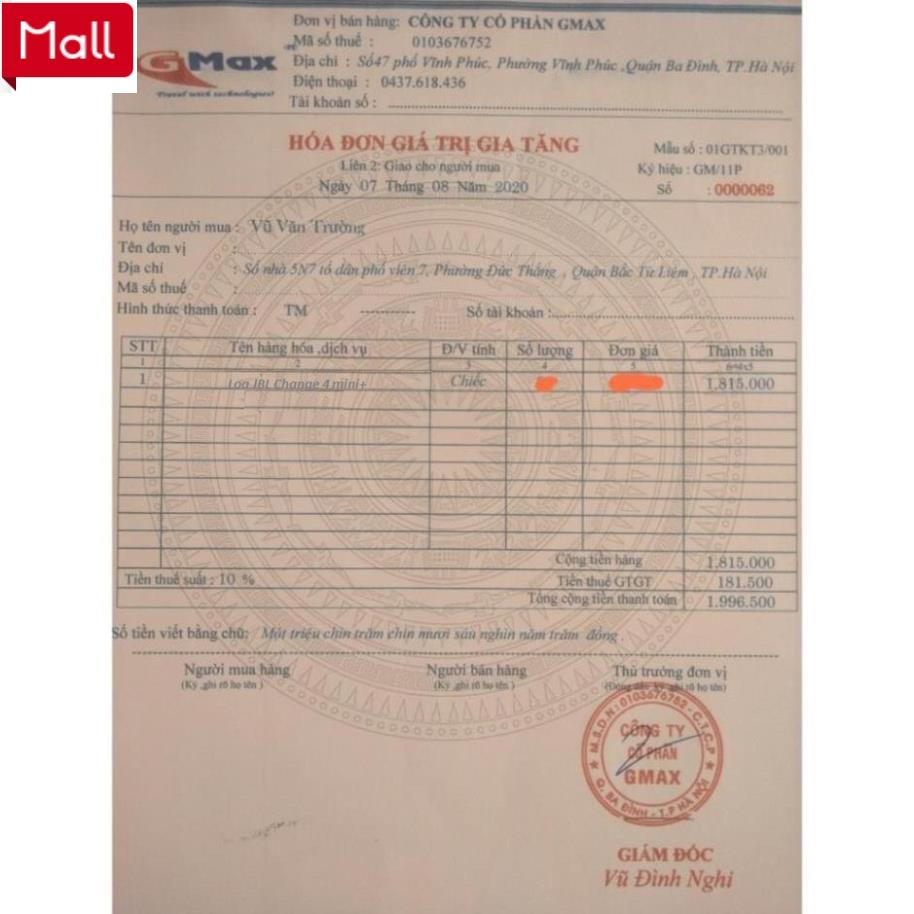 Loa Bluetooth JBL Charge 4+ Mini bass tốt khoẻ - có dây đeo Version 2021 _Shopee Mall