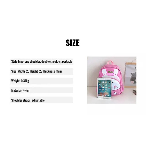 Ba lô trẻ em mẫu giáo dễ thương họa tiết hoạt hình nhiều lớp có sức chứa lớn