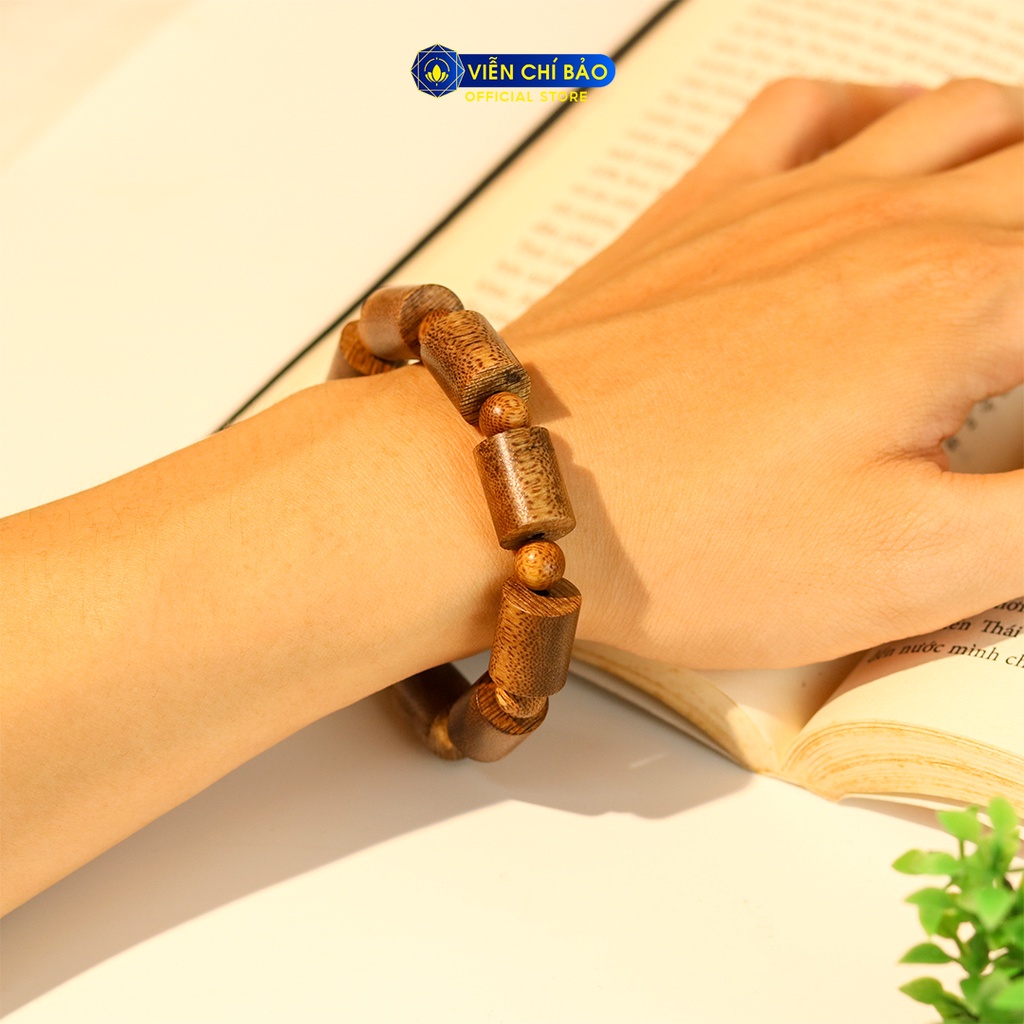 Vòng tay trầm hương tốc lào đốt trúc thời trang phụ kiện trang sức Viễn Chí Bảo V000186