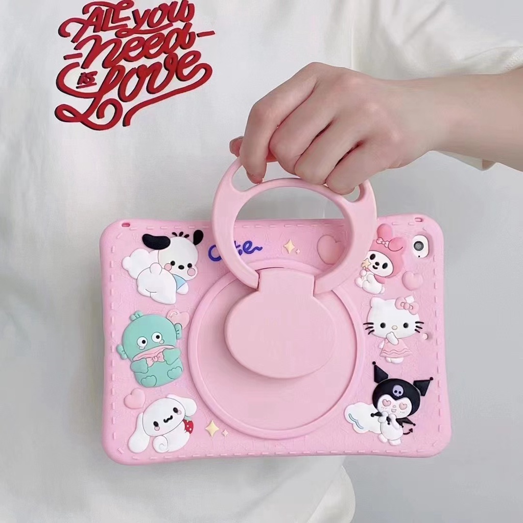 Bao Da Máy Tính Bảng Xoay 360 Độ Cho iPad 9 / 8 / 7th 10th Mini Air 1 2 3 Air 4 5 iPad Pro 2020 Mini 6°- Ốp Điện Thoại Silicon Thiết Kế Hoạt Hình Có Giá Đỡ Xoay Được