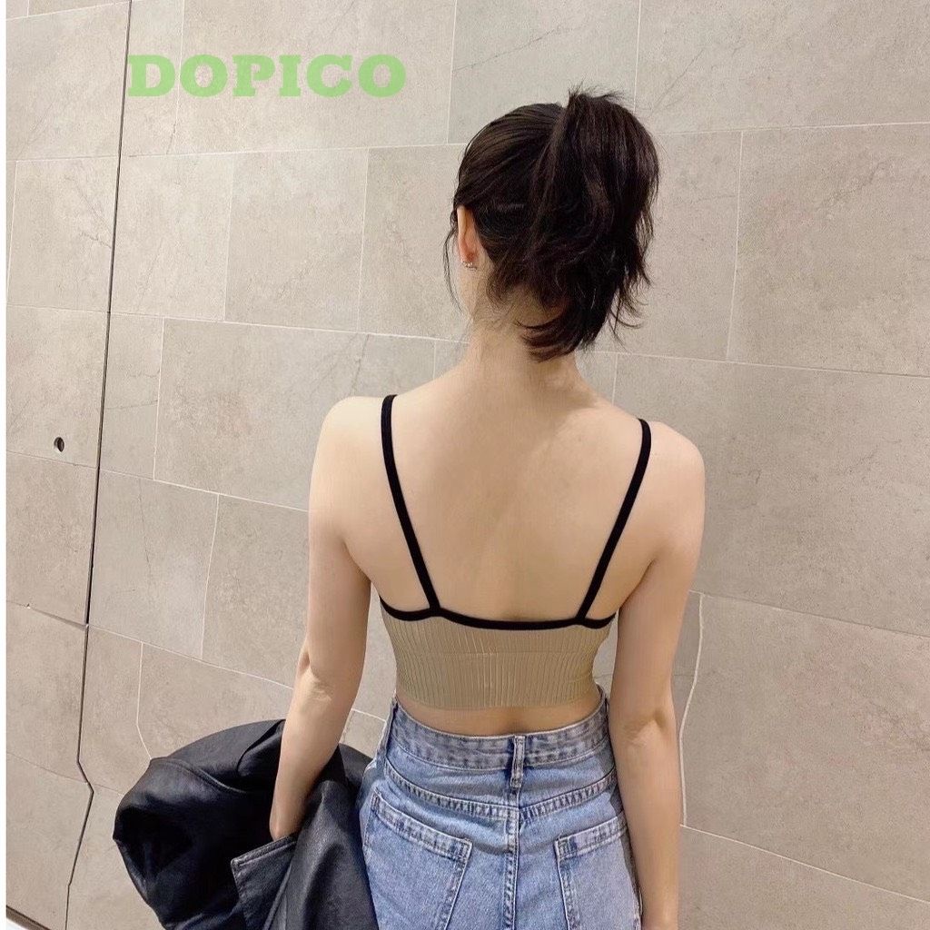 Áo bra nữ 2 dây tập gym thể thao đẹp, áo lót không gọng nhiều màu xinh xắn DOPICO B536