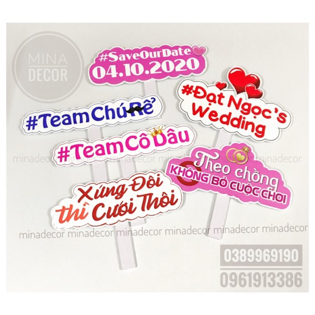 Bảng Hashtag Cầm Tay - Combo Theo Set - Size Mini