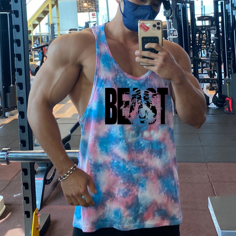 Áo Thun Ba Lỗ Lưới Họa Tiết Rằn Ri Thoáng Khí Thời Trang Mùa Hè Mới Cho Nam Tập Thể Thao