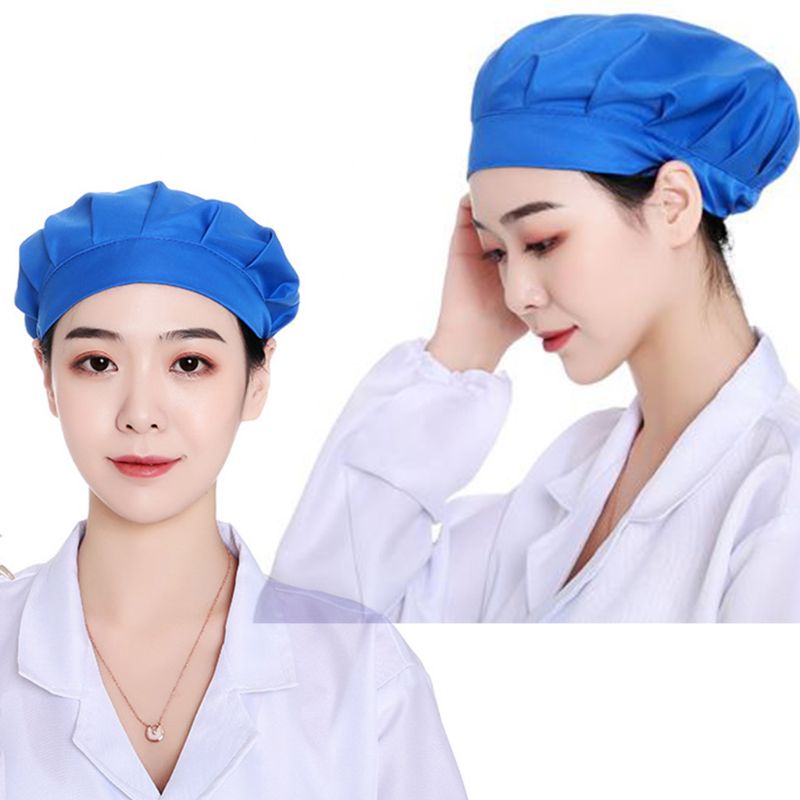 Mũ Bác Sĩ / Y Tá Đàn Hồi Màu Trơn Đa Năng Chống Bụi Bằng Nhung Đào Có Thể Điều Chỉnh Cho Nam Và Nữ