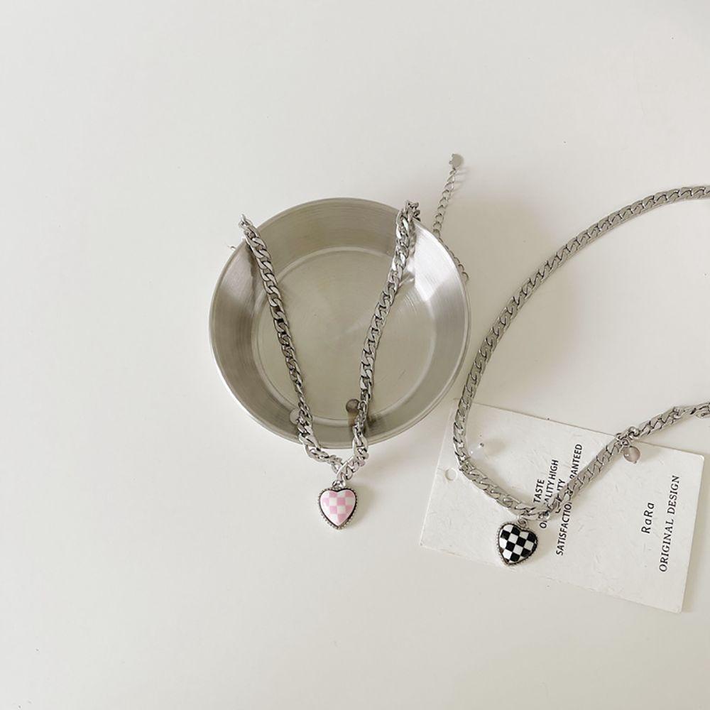 AROMA Vòng cổ Mặt Trái Tim Phong Cách Hàn Quốc Đơn Giản