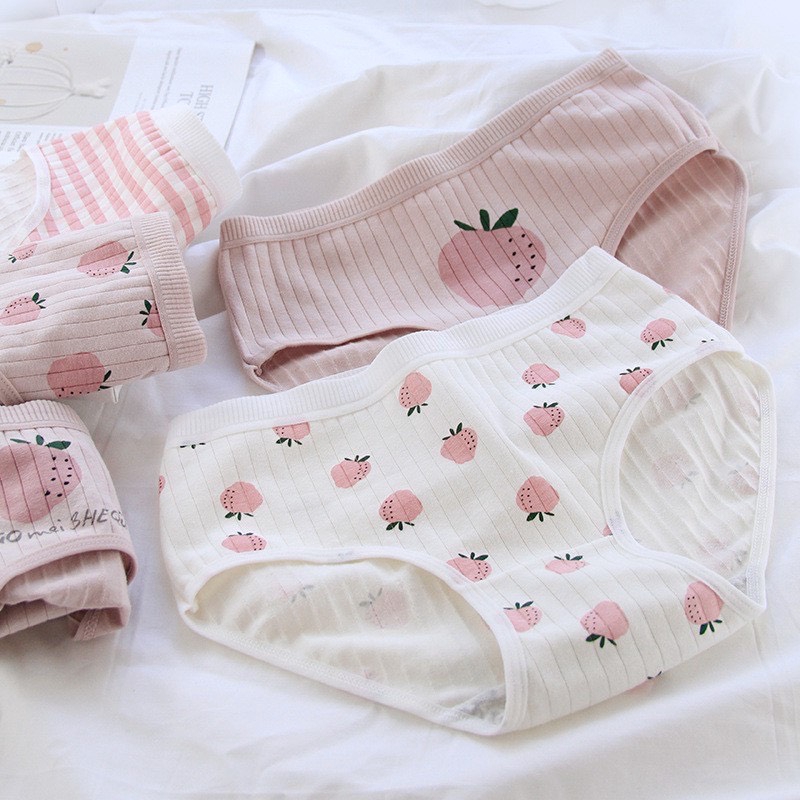 Quần Lót Cotton Co Dãn 4 Chiều Quả Dâu CuTe