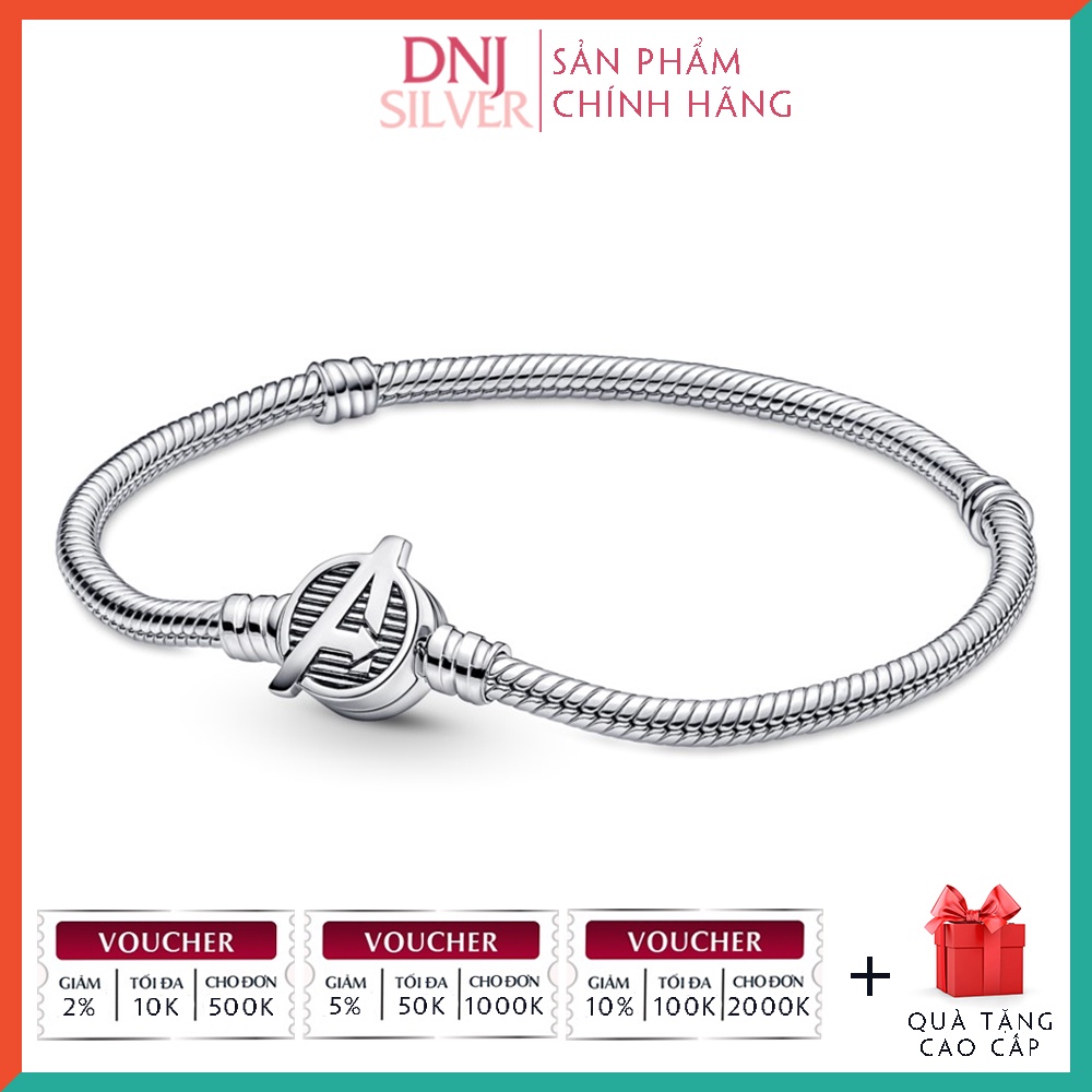 Vòng tay bạc 925 cao cấp - Mẫu vòng mềm Siêu Anh Hùng, có thể mix thêm hạt charm vào vòng theo ý thích