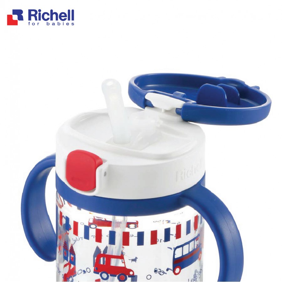 BÌNH ỐNG HÚT TẬP UỐNG NƯỚC AQ RICHELL 200ML CHO BÉ TỪ 7 THÁNG