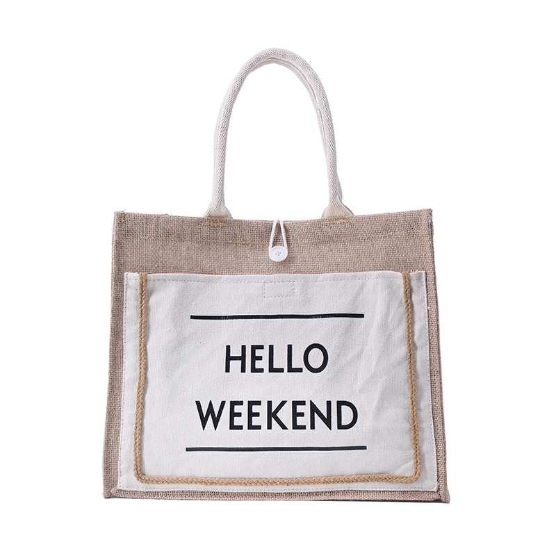 Túi vải bố Hello Weekend xách tay