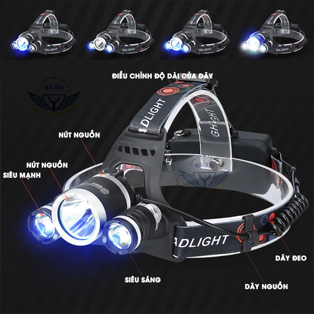 Đèn pin cầm tay siêu sáng Tặng kèm pin và dây sạc- Đèn bóng LED chống nước có thể sạc lại, chiếu siêu xa